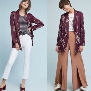 Ett:Twa Tavie Satin Floral Oversized Blazer Jacket
